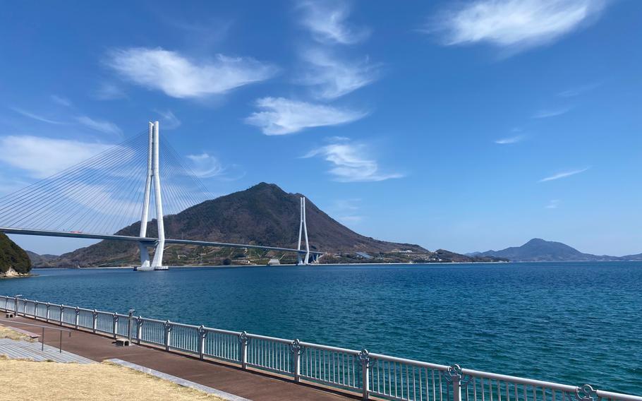 The Seto Inland Sea ocean view and the Tatara Bridge